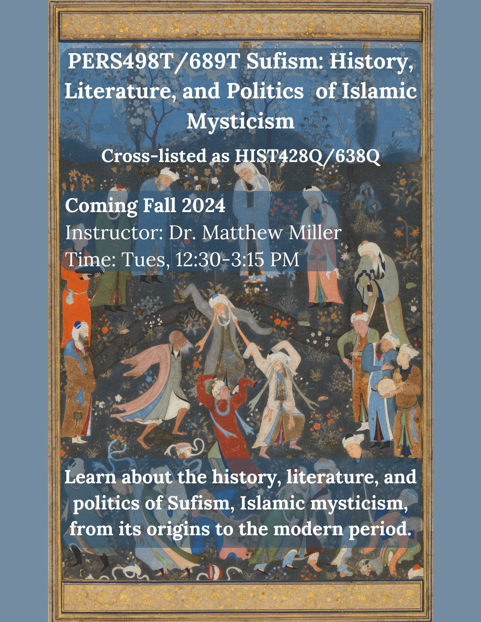 Sufism: History, Literature, and Politics of Islamic Mysticism Course Flyer